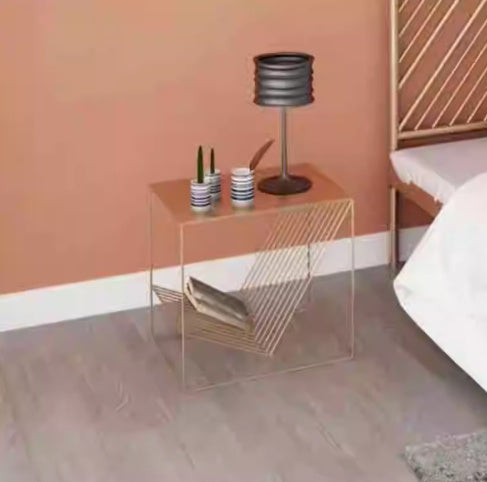 Minimalist Iron Art Sofa Side Table, Corner Bedside Table