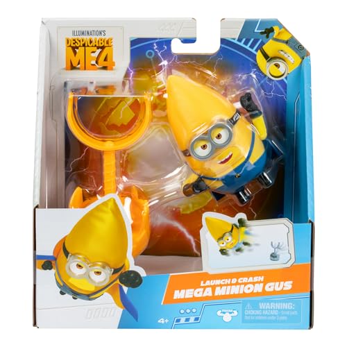 Minions Despicable Me 4 Launch & Crash Mega Gus Action Figure - Collect All 5