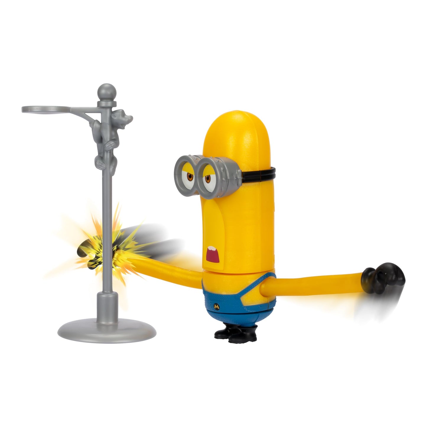 Minions Despicable Me 4 Wild Spinning Mega Tim Action Figure – Press Head for Knock-Down Spin | Collect All 5