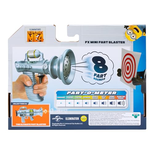 Minions Despicable Me 4 SFX Mini Fart Blaster — 8 Sounds, Ages 4+