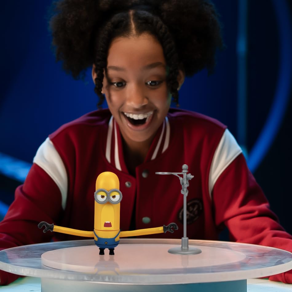 Minions Despicable Me 4 Wild Spinning Mega Tim Action Figure – Press Head for Knock-Down Spin | Collect All 5