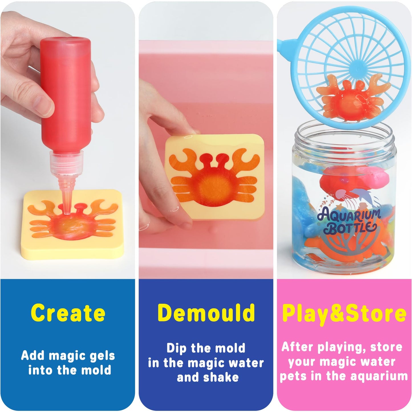 MINISENTIALS Magic Water Elf Toy Kit – DIY Water Pets & Squishy Crafts for Kids