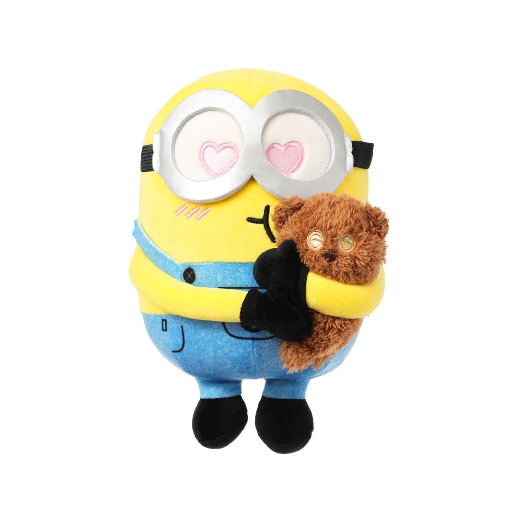 MINISO 8-Inch Minions Plush Toy — Bob & Tim Sleeping Pillow for Kids