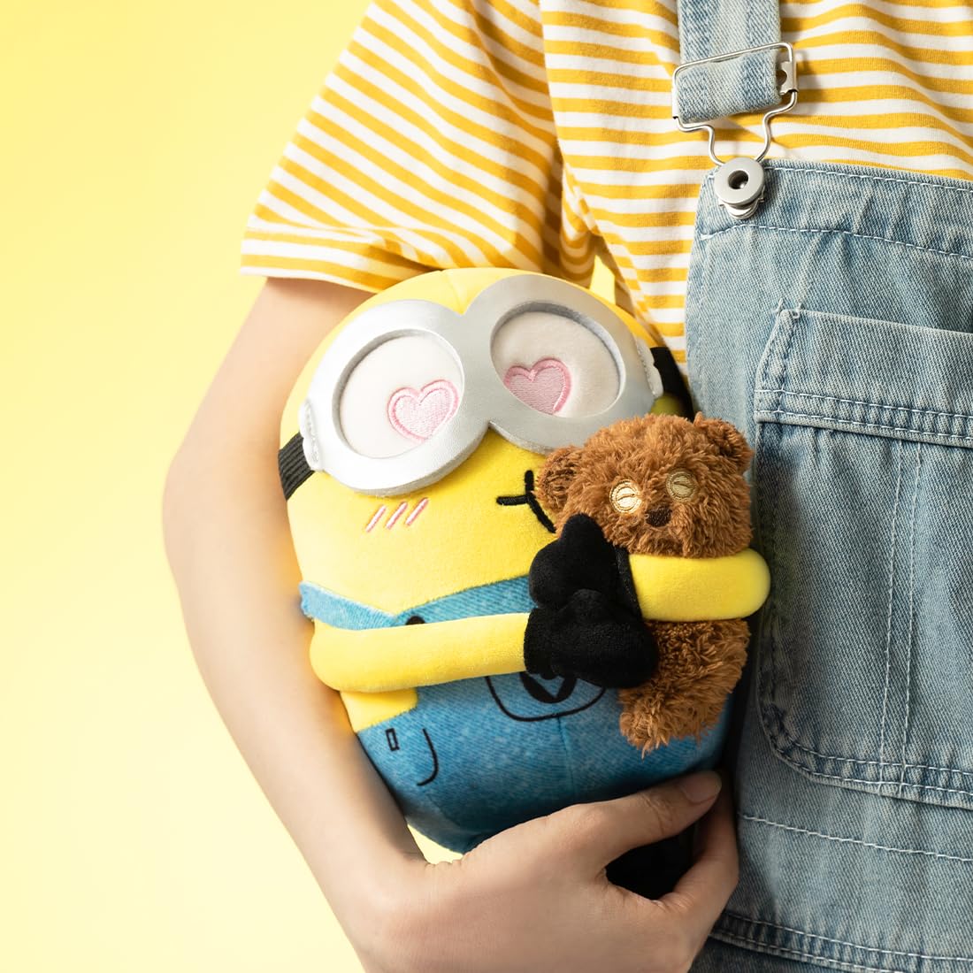 MINISO 8-Inch Minions Plush Toy — Bob & Tim Sleeping Pillow for Kids