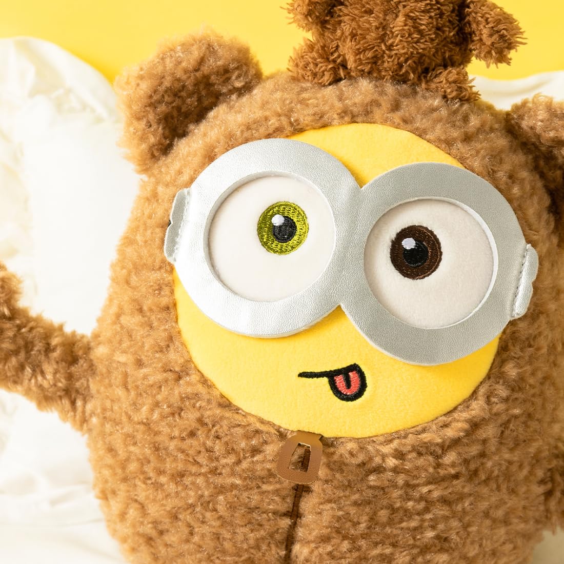 MINISO 11-Inch Bob-Tim Minions Plush – Cute Sleeping Pillow & Cuddly Toy