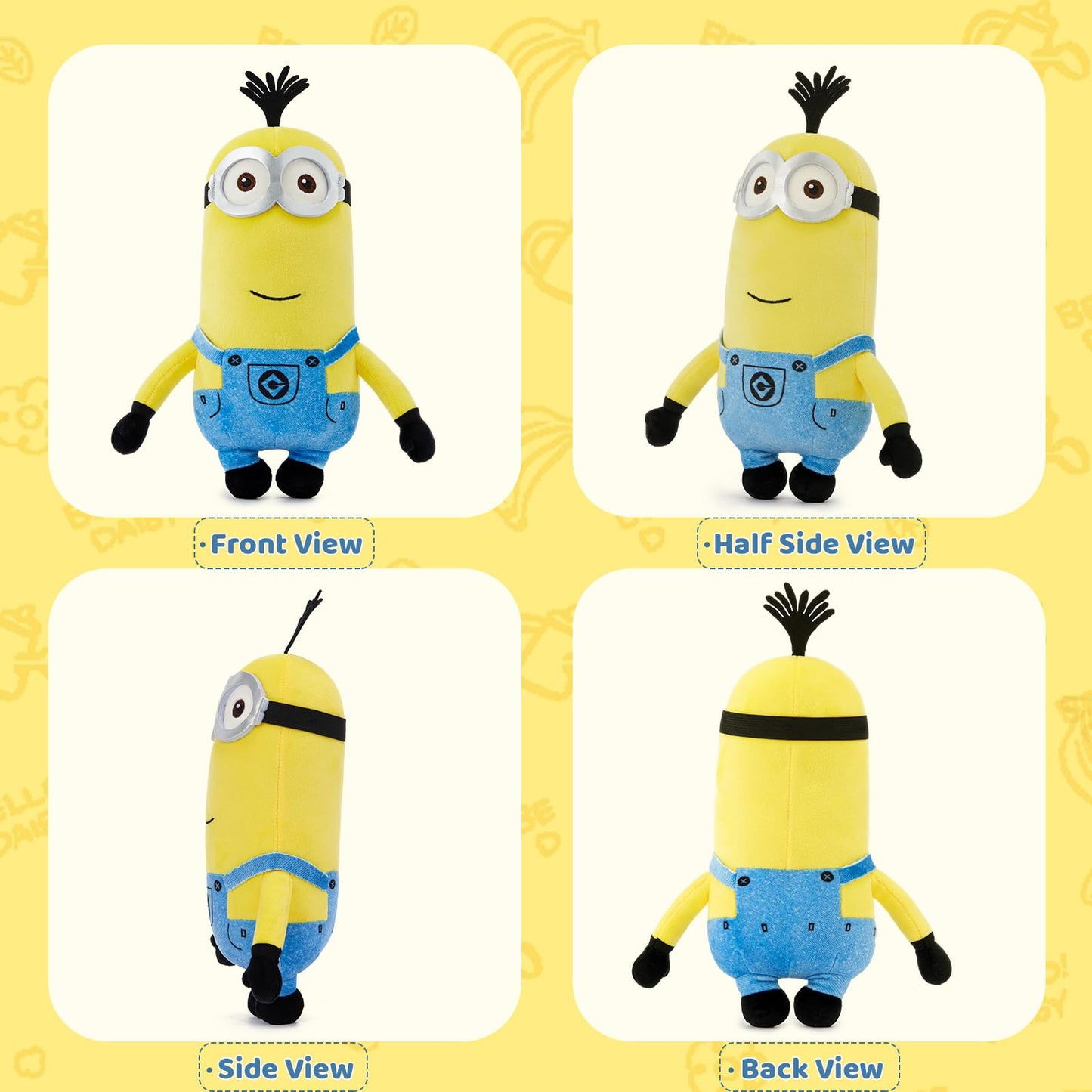 MINISO 10-Inch Kevin Minions Plush Toy – Soft Sleeping Pillow & Cuddly Kids Gift