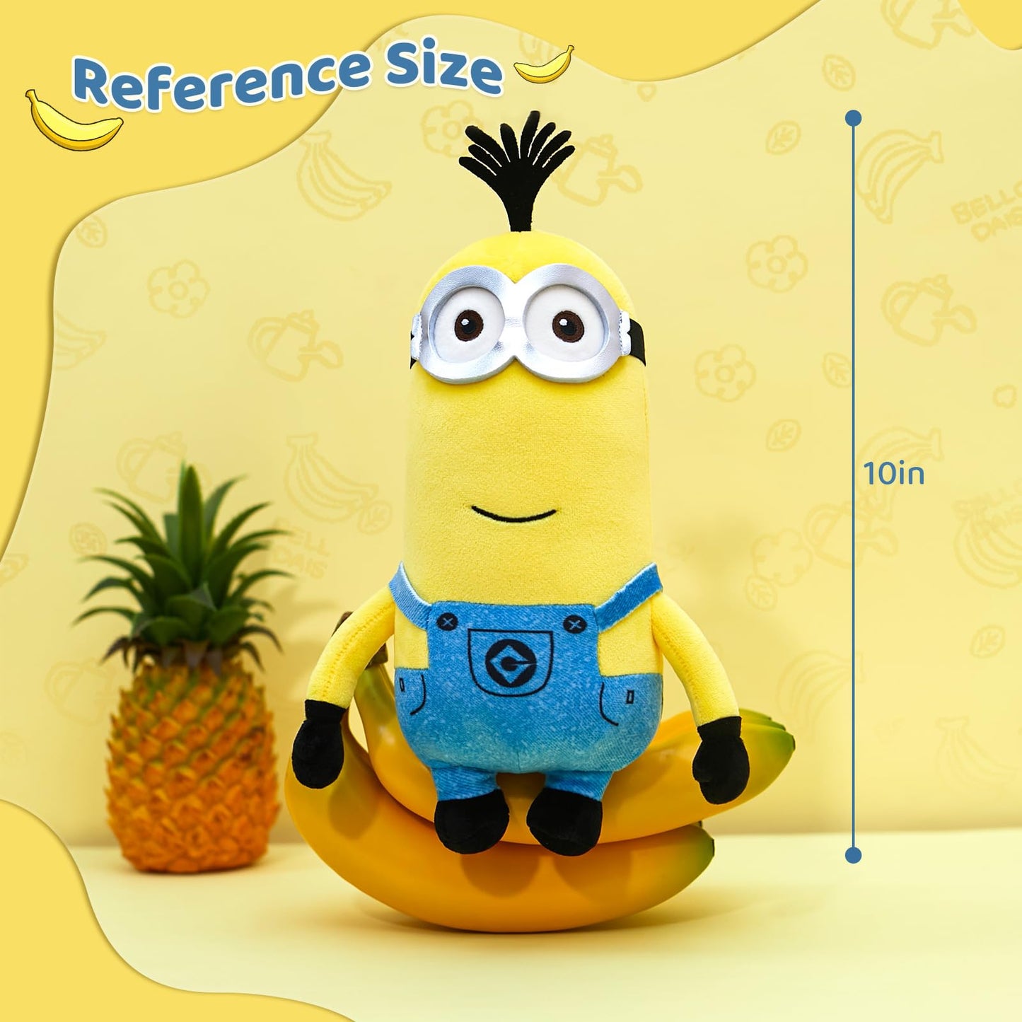 MINISO 10-Inch Kevin Minions Plush Toy – Soft Sleeping Pillow & Cuddly Kids Gift