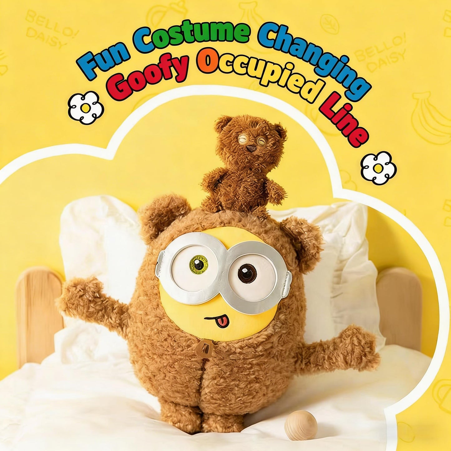 MINISO Minions Plush – Kawaii Sleep Companion Pillow Toy (Multiple Sizes)