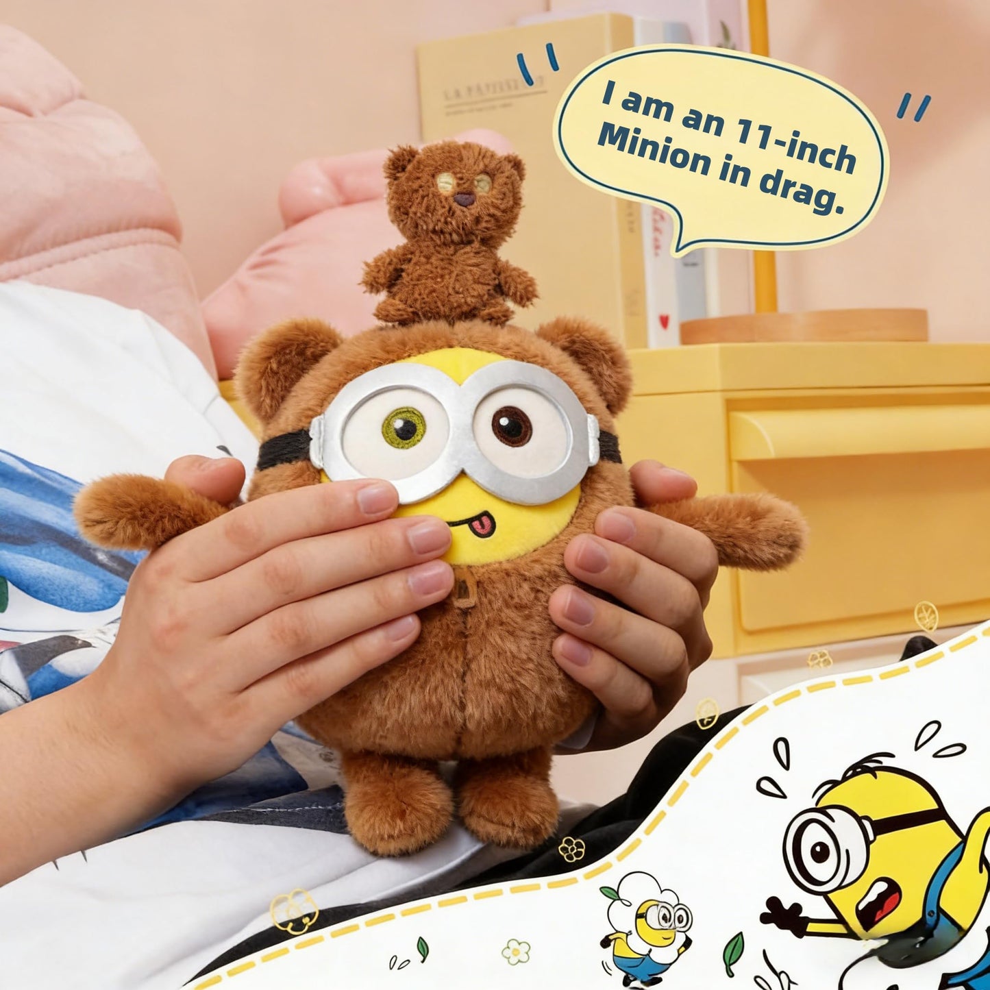 MINISO Minions Plush – Kawaii Sleep Companion Pillow Toy (Multiple Sizes)