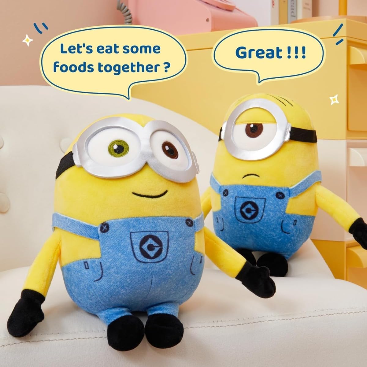 MINISO Minions Plush Toy – Kawaii Sleep Companion & Decorative Pillow (Multiple Sizes, Bob)