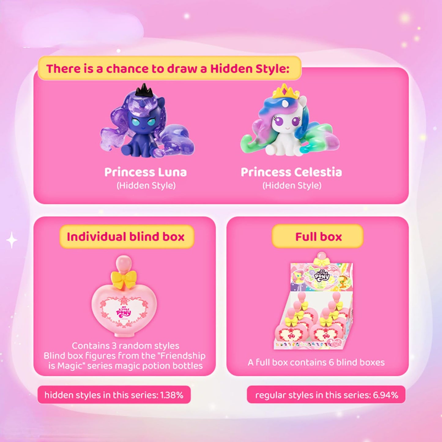 MINISO My Little Pony Blind Box Figures – 3 Mini Collectibles per Box | Official Merchandise