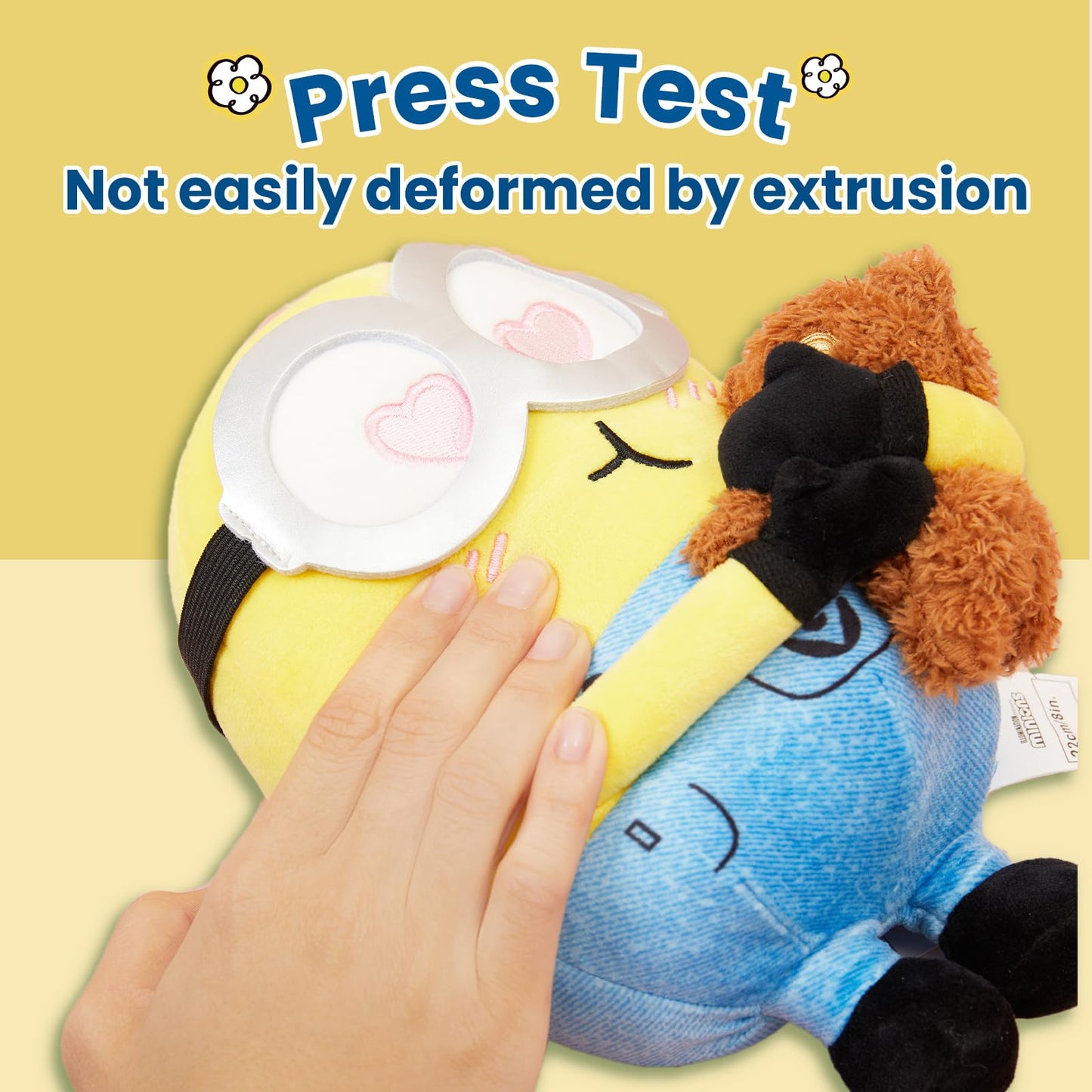 MINISO 8-Inch Minions Plush Toy — Bob & Tim Sleeping Pillow for Kids