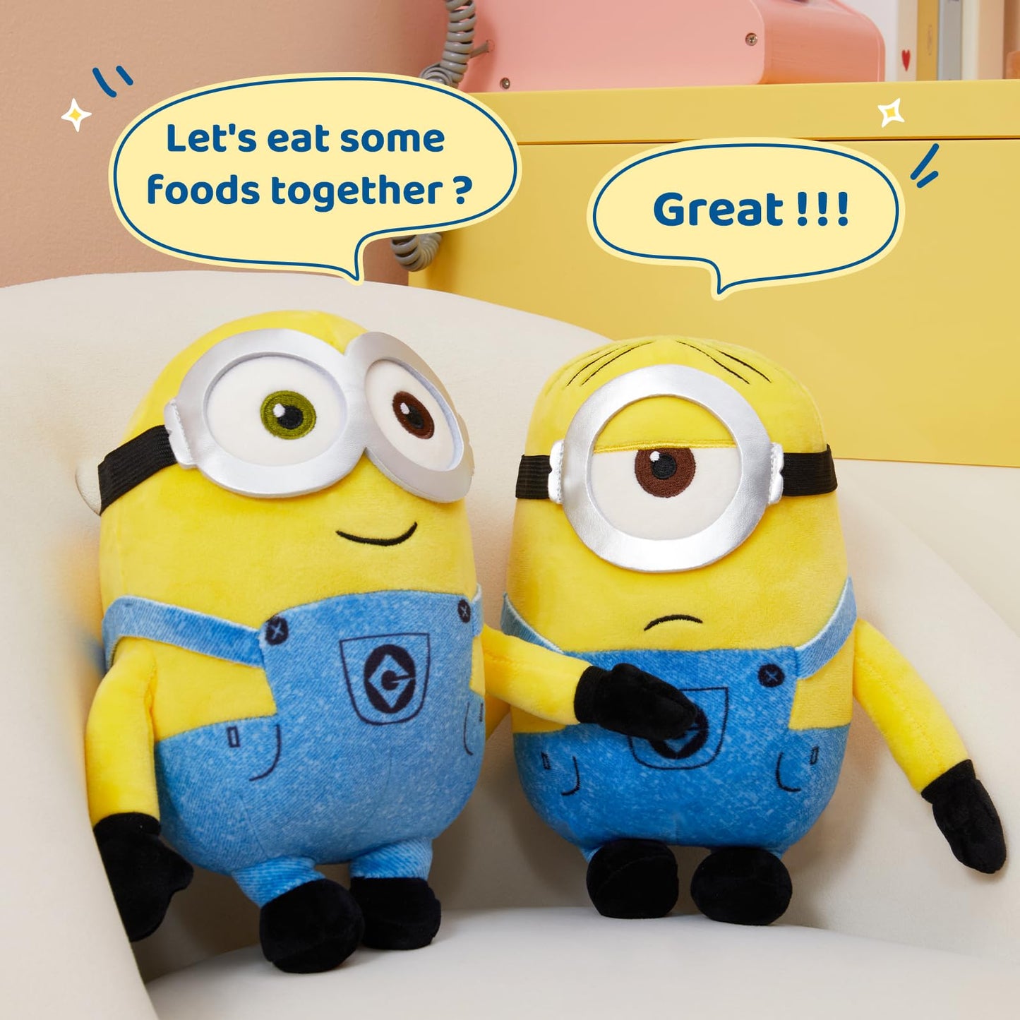 MINISO 9'' Stuart Minions Plush Toy – Soft Cuddly Sleep Pillow for Kids