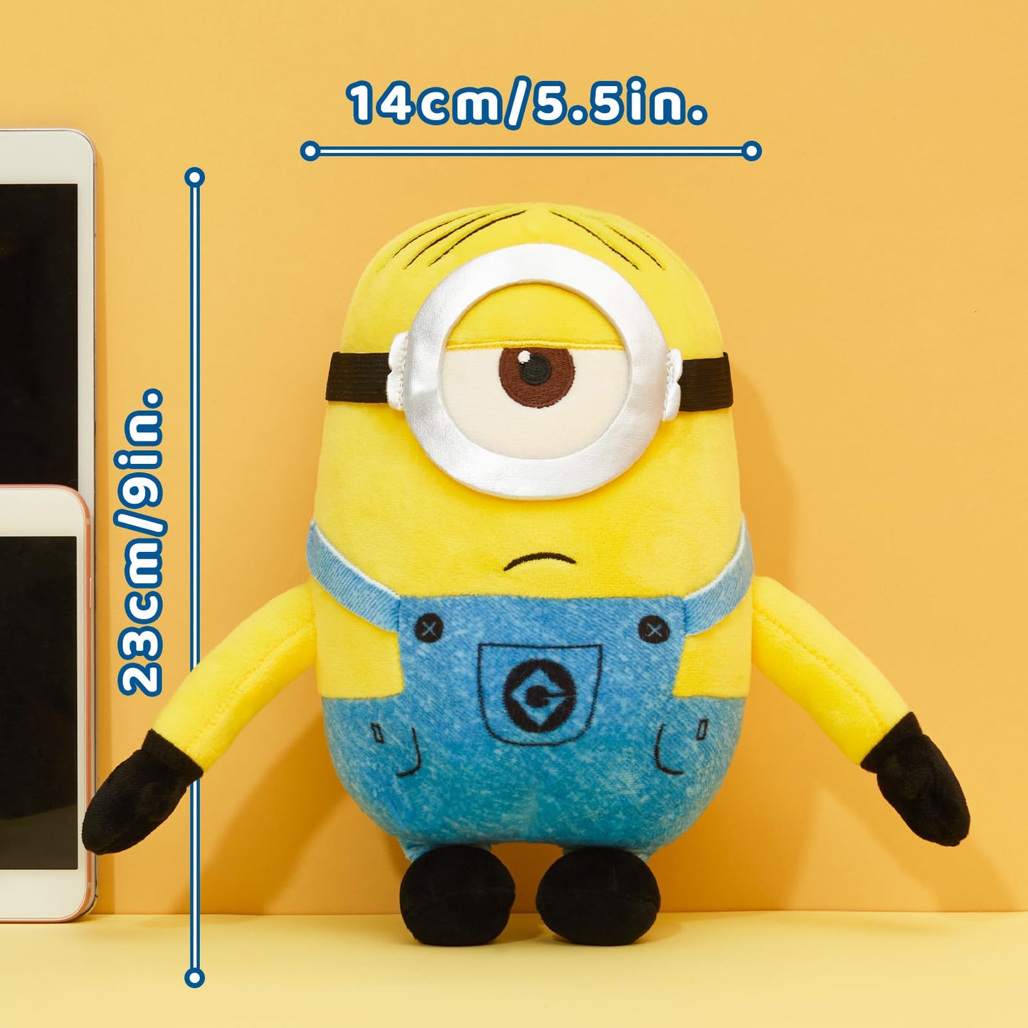MINISO 9'' Stuart Minions Plush Toy – Soft Cuddly Sleep Pillow for Kids
