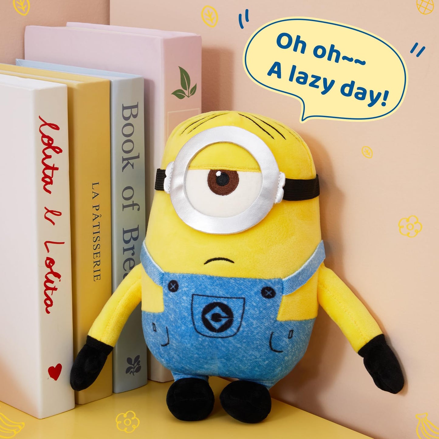 MINISO 9'' Stuart Minions Plush Toy – Soft Cuddly Sleep Pillow for Kids