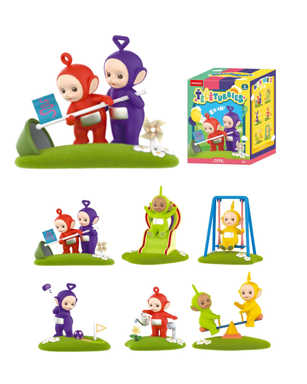 MINISO Teletubbies Blind Box: Magical Island Series Vinyl Figures – 6 Poses Collectible