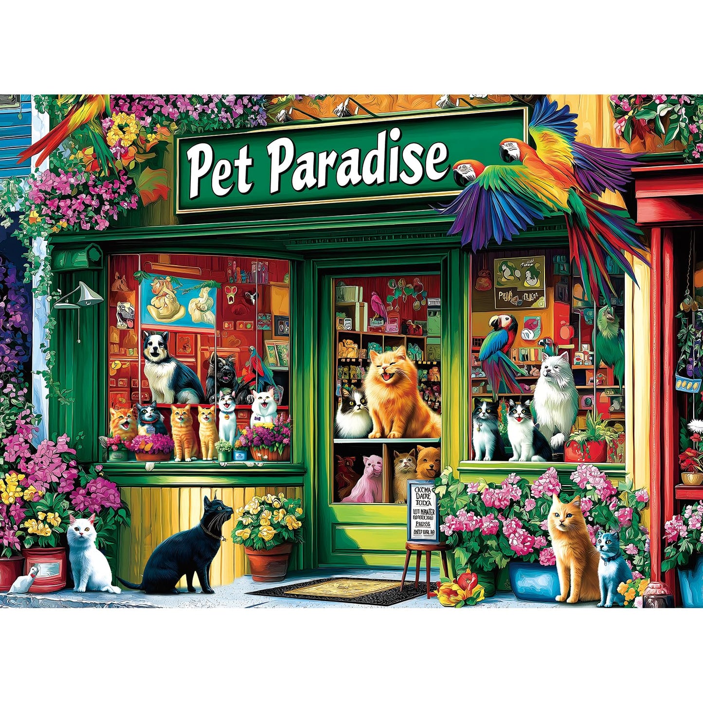 MINIWAN 500-Piece Puzzle – Pet Shop Scene for Adults | Relaxing Family Activity