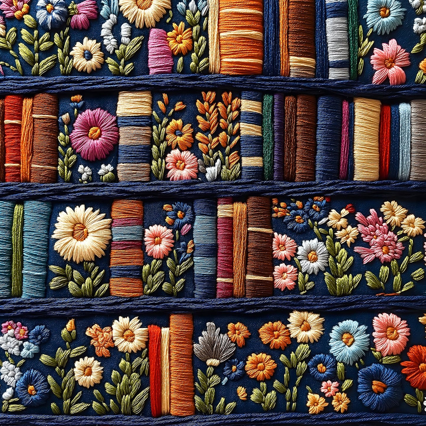 MINIWAN Floral Bookshelf Puzzle – 500-Piece Wildflower Pages, 20x20 in