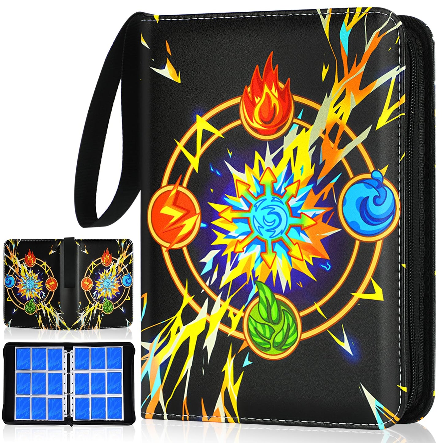 Minkeytal Card Binder – 9-Pocket, 50 Removable Sleeves, Holds 900 Cards