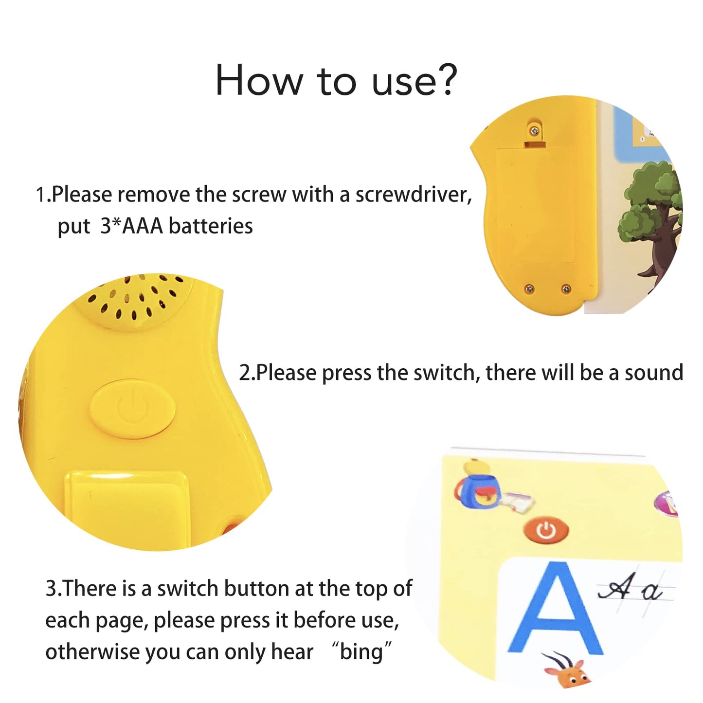 MINMEER Russian Alphabet Toys for Kids — Letters, Words & Music Learning Book (Ages 3+)