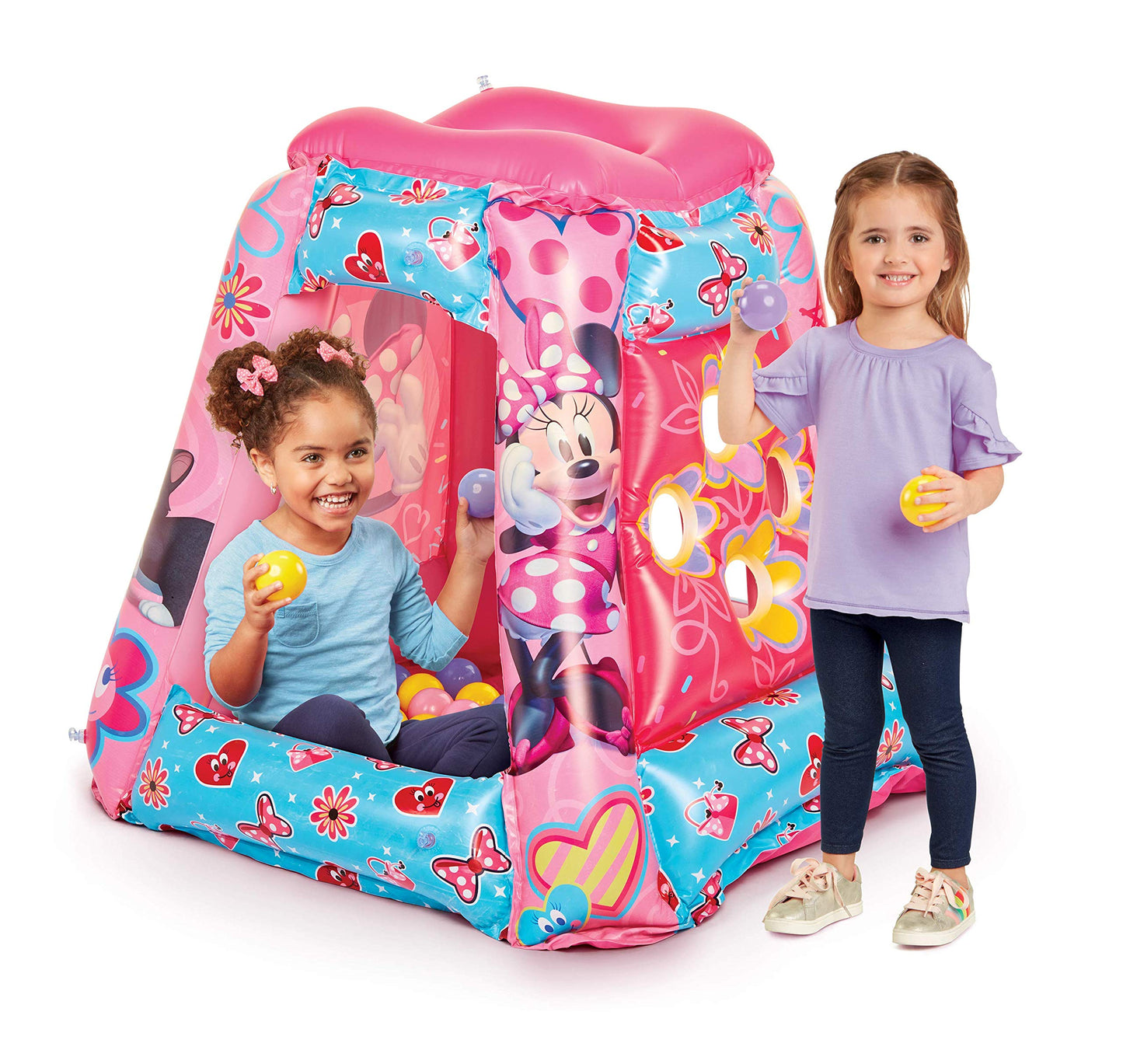 MINNIE Minnie Mouse Ball Pit with 20 Balls – Toddler Inflatable Playhouse