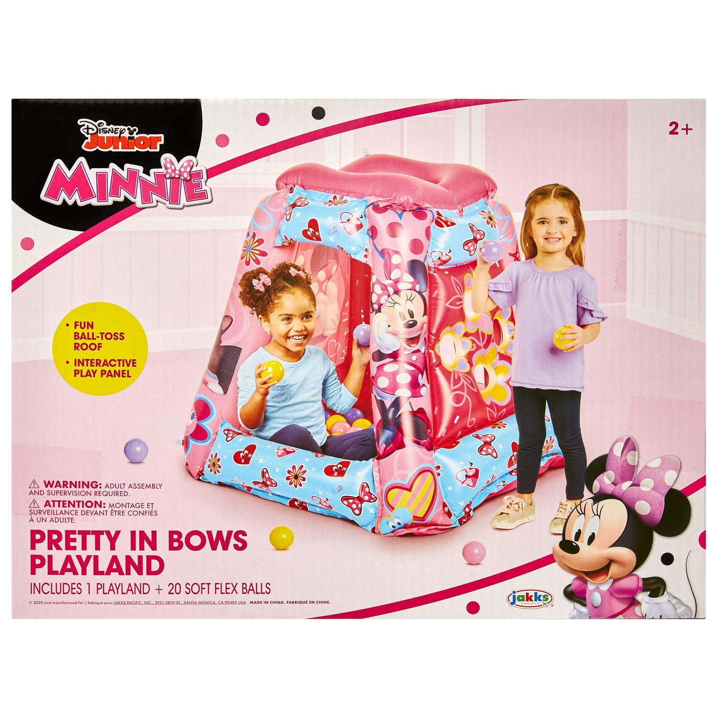 MINNIE Minnie Mouse Ball Pit with 20 Balls – Toddler Inflatable Playhouse