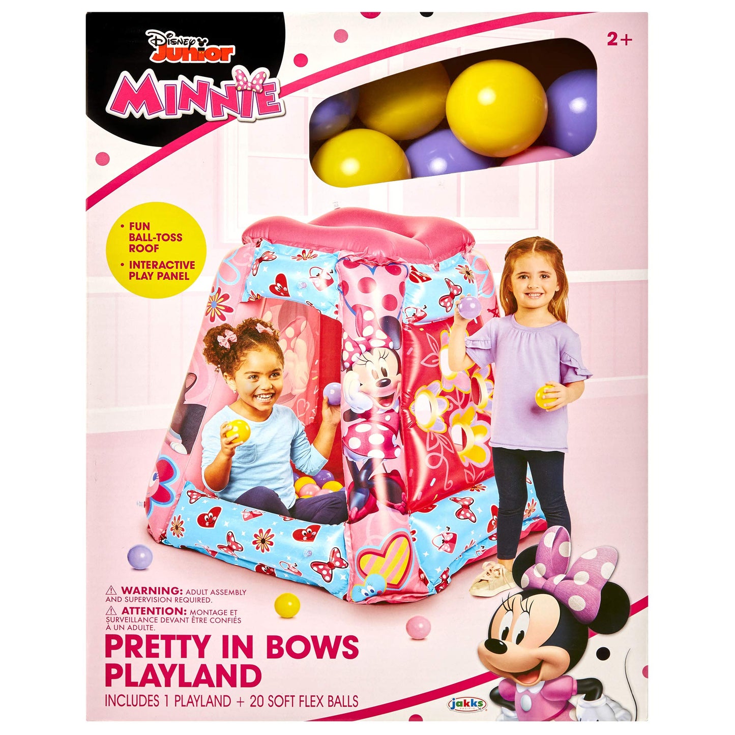 MINNIE Minnie Mouse Ball Pit with 20 Balls – Toddler Inflatable Playhouse