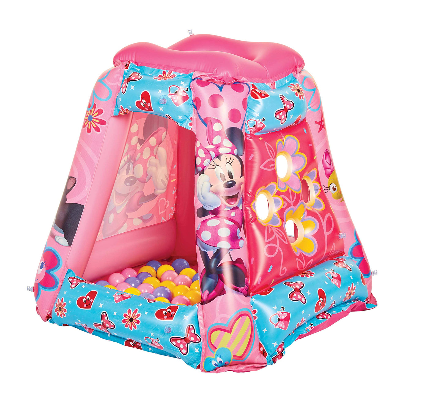 MINNIE Minnie Mouse Ball Pit with 20 Balls – Toddler Inflatable Playhouse