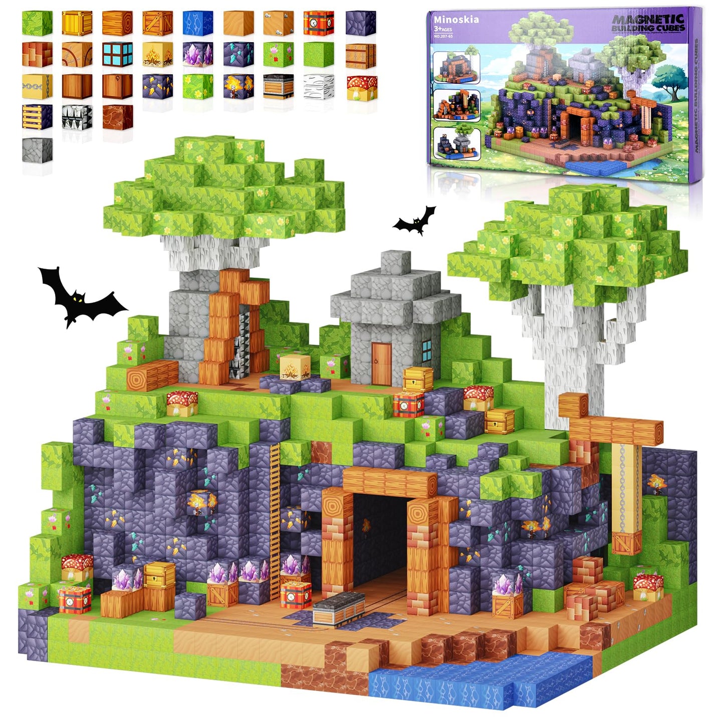 Minoskia Magnetic Blocks – 150 PCS STEM Building Toys for Kids 3-8