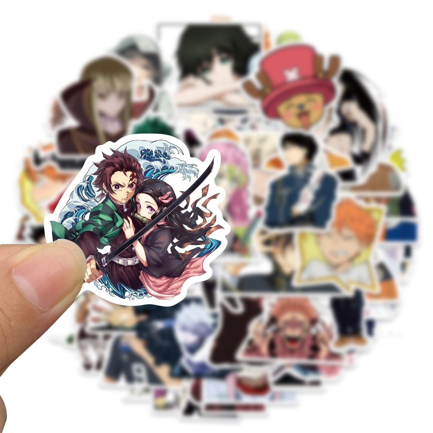 MINRAIN 100PCS Japanese Anime Waterproof Stickers – 2–3.5 inch Vinyl Pack for Water Bottles, Laptops, Journals