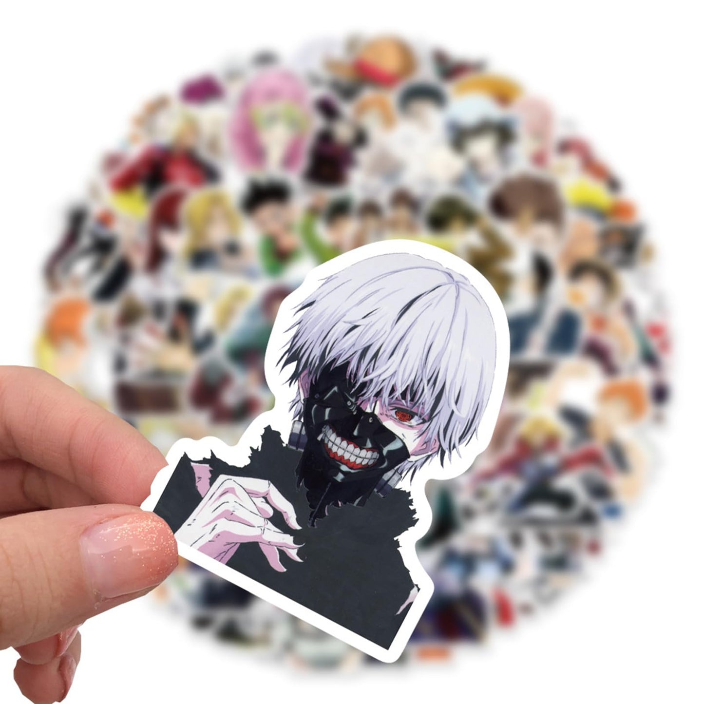 MINRAIN 100PCS Japanese Anime Waterproof Stickers – 2–3.5 inch Vinyl Pack for Water Bottles, Laptops, Journals