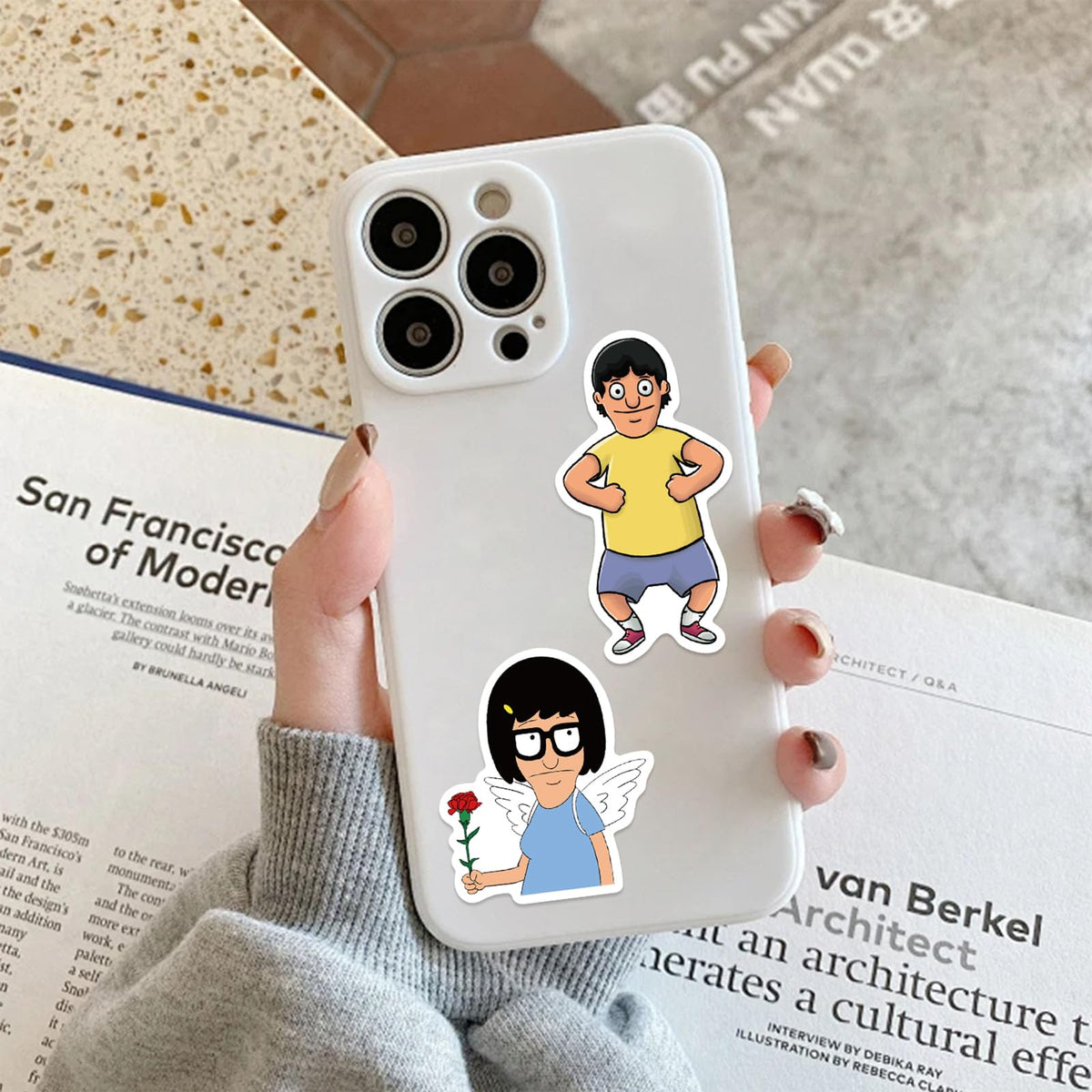 MINRAIN 100Pcs Bob's Burgers Waterproof Cartoon Stickers – Vinyl Sticker Pack for Water Bottles, Laptops & More