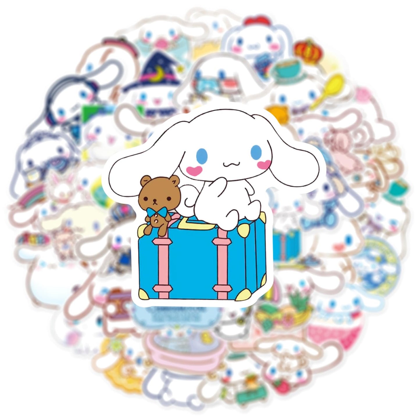 MINRAIN 50pcs Cinnamoroll Stickers – Waterproof Vinyl Decals for Laptops, Skateboards, Luggage