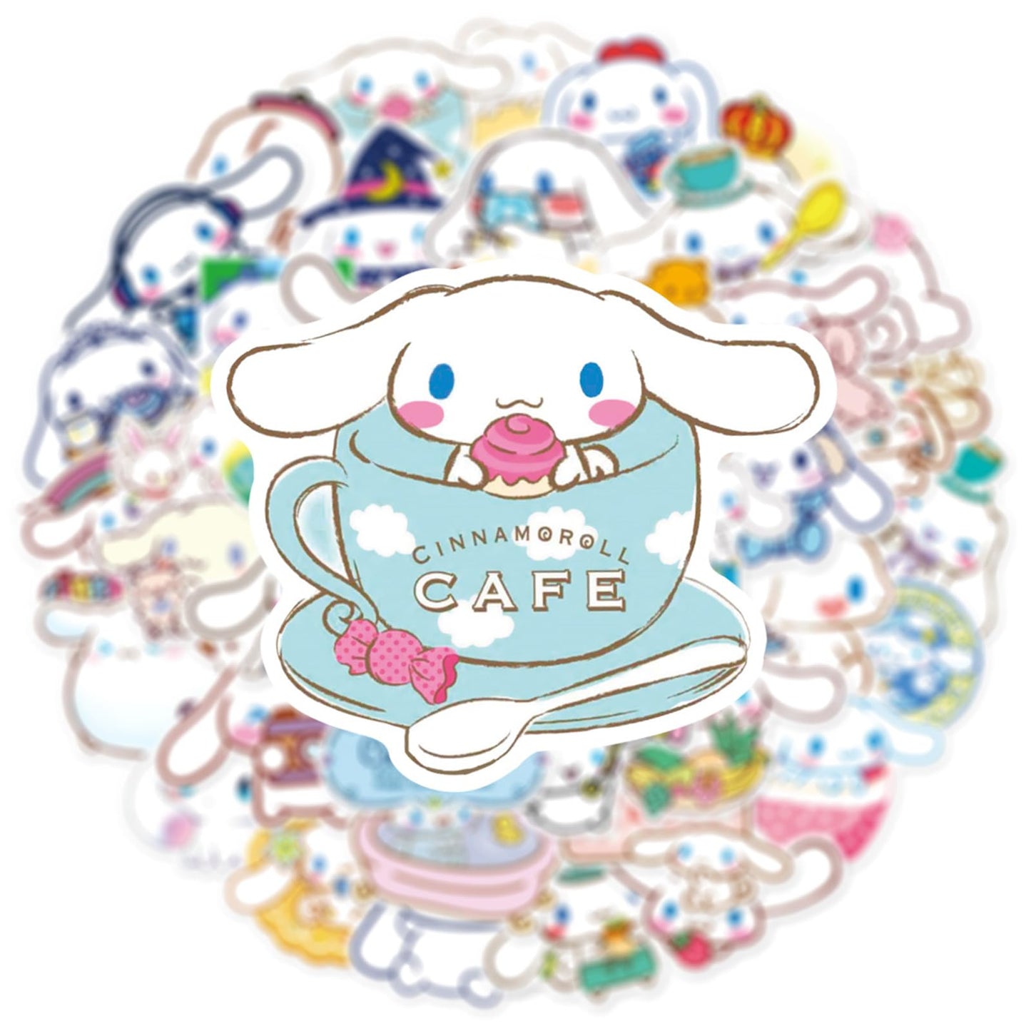 MINRAIN 50pcs Cinnamoroll Stickers – Waterproof Vinyl Decals for Laptops, Skateboards, Luggage