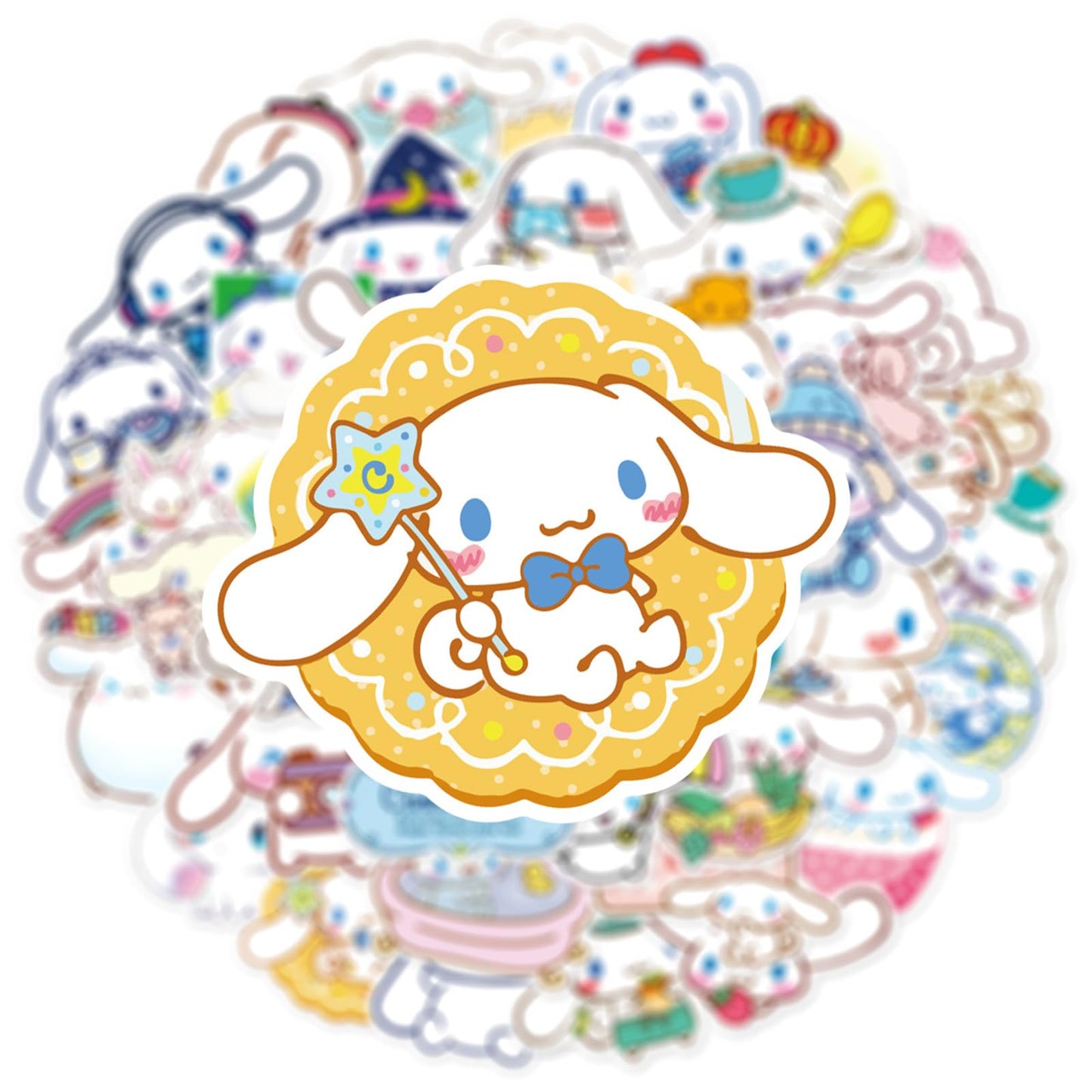 MINRAIN 50pcs Cinnamoroll Stickers – Waterproof Vinyl Decals for Laptops, Skateboards, Luggage