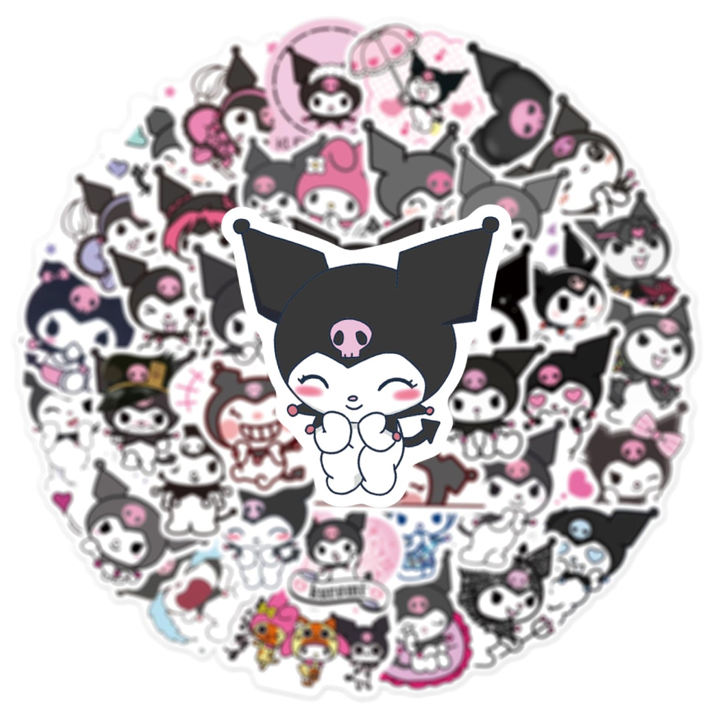 MINRAIN Kuromi Stickers – 50pc Waterproof Vinyl Decals for Water Bottles, Laptops & More