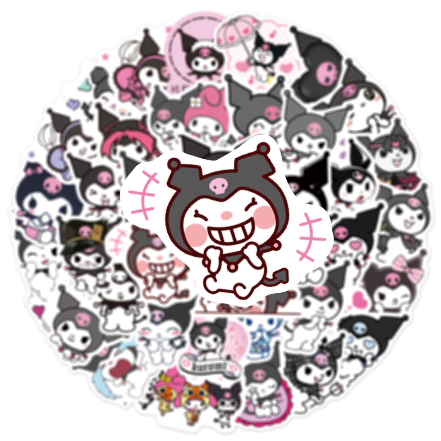 MINRAIN Kuromi Stickers – 50pc Waterproof Vinyl Decals for Water Bottles, Laptops & More