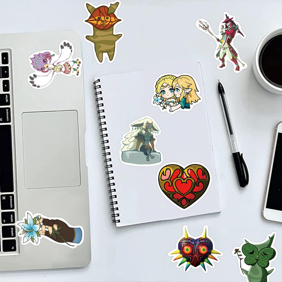 MINRAIN 50pcs Zelda Tears of the Kingdom Stickers – Waterproof Vinyl Decals for Laptops, Water Bottles & More
