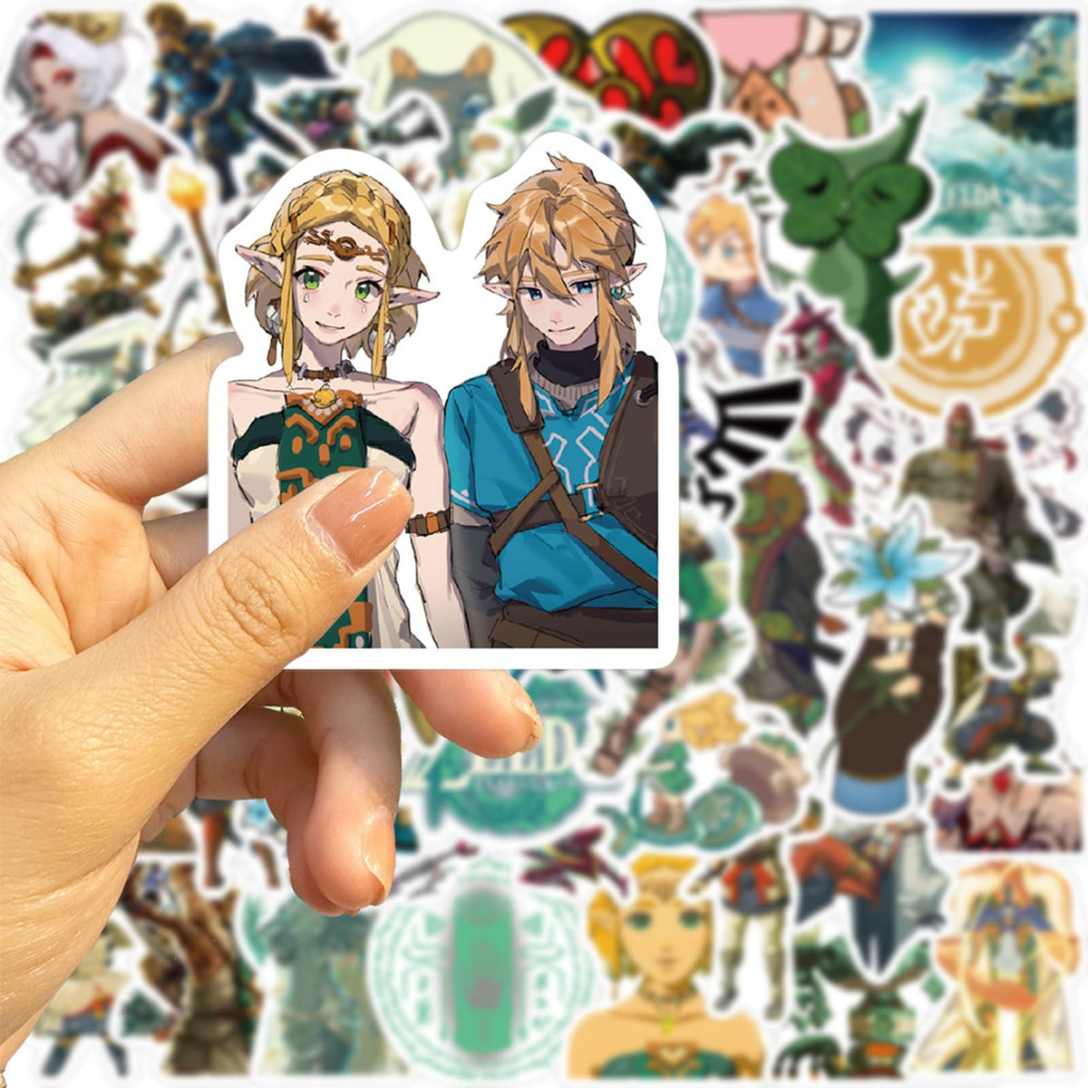 MINRAIN 50pcs Zelda Tears of the Kingdom Stickers – Waterproof Vinyl Decals for Laptops, Water Bottles & More