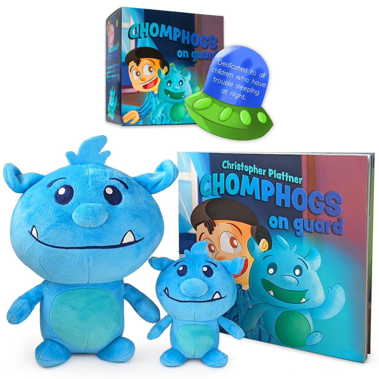 Mint Bucket Brands Chomphogs on Guard – Plush Nighttime Protectors & Storybook Set (1–9 Yrs)
