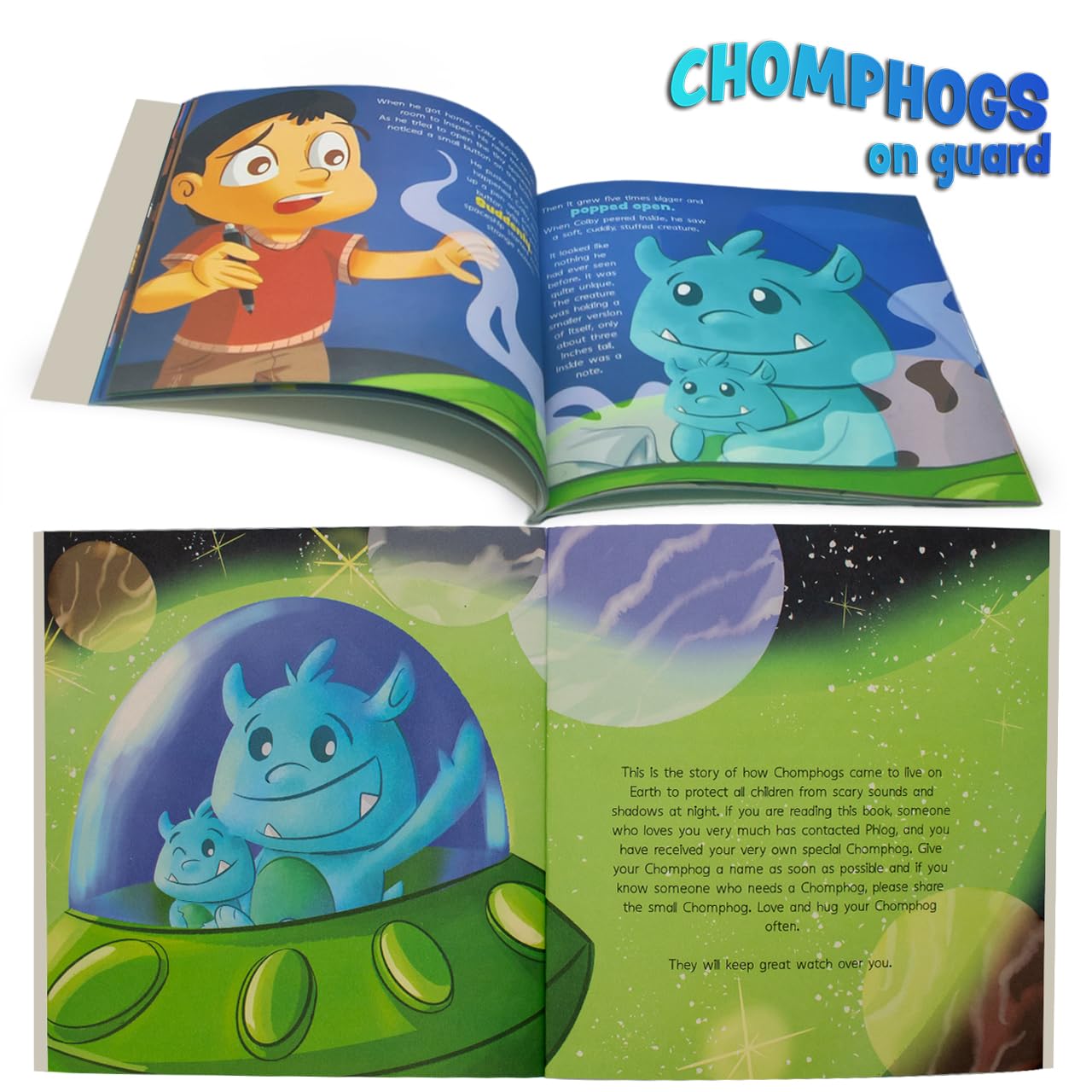 Mint Bucket Brands Chomphogs on Guard – Plush Nighttime Protectors & Storybook Set (1–9 Yrs)