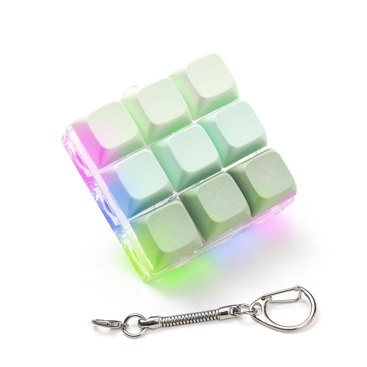 MintCaps Keyboard Fidget Toy with LED Light – Portable Stress Relief Keychain (Style C)