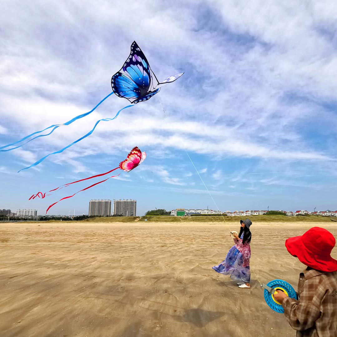 Mint's Colorful Life Butterfly Kite Pink – Easy to Fly with 300ft Line