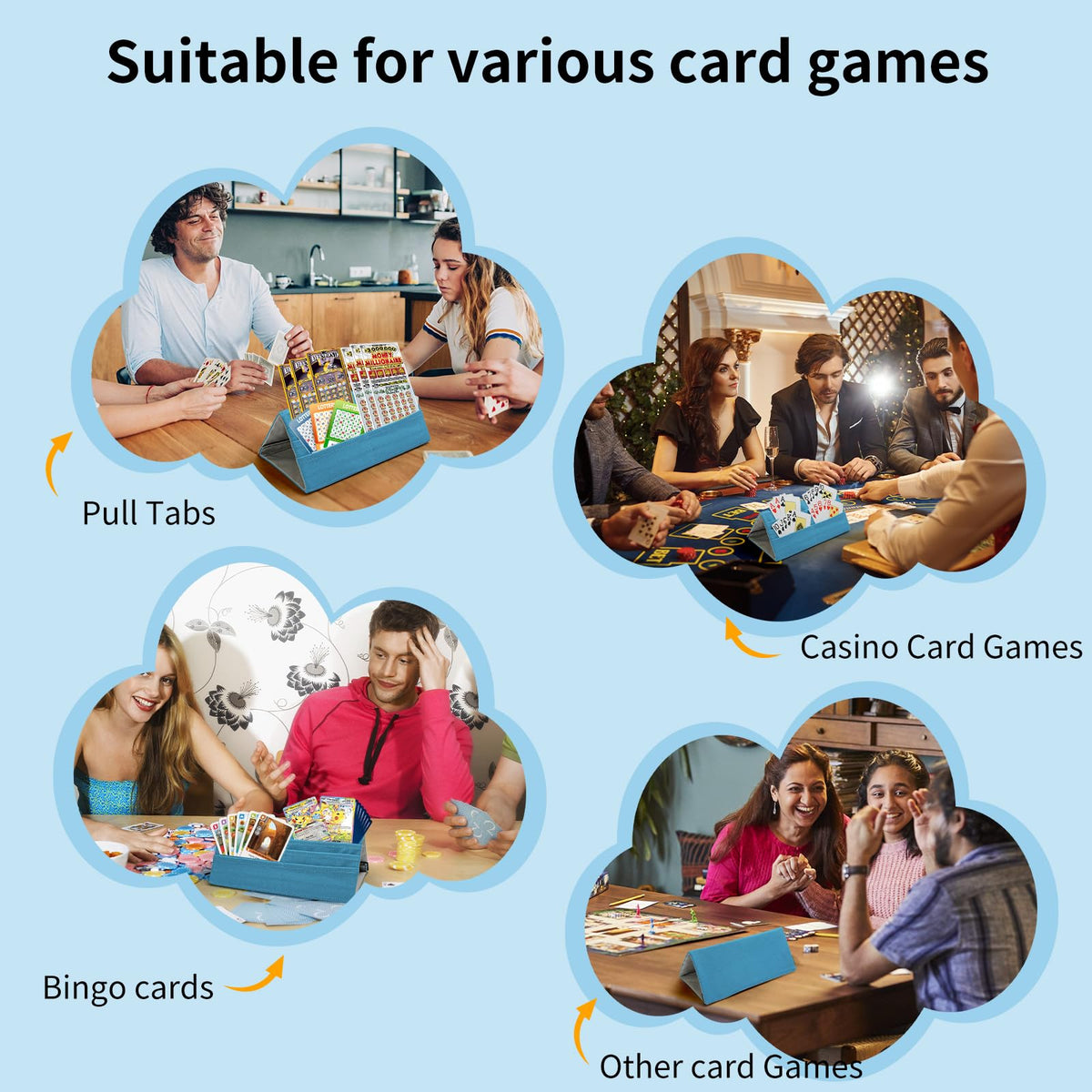 Minventiss 2-Pack Card Holders for Hands-Free Card Games