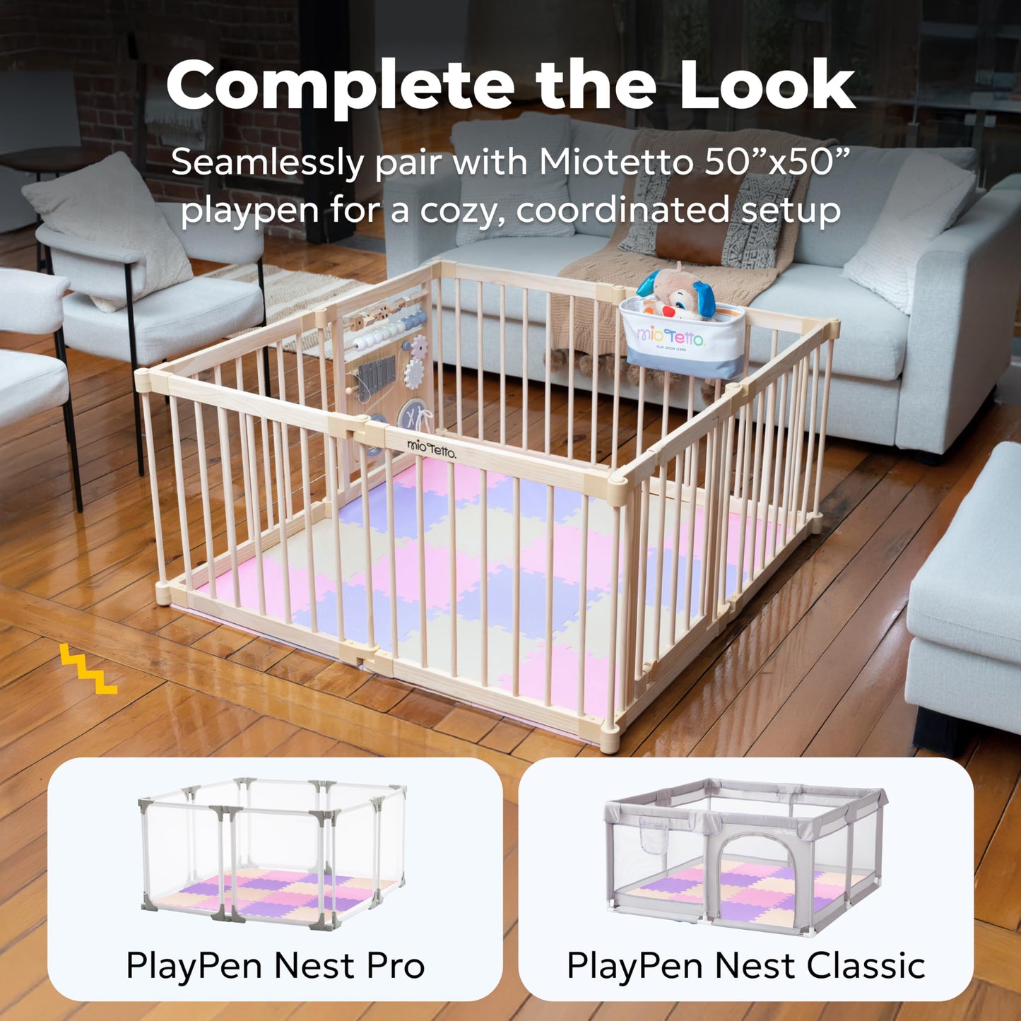 MioTetto Baby Play Mat – Interlocking Foam Tiles for Safe, Cushioned Floor Play
