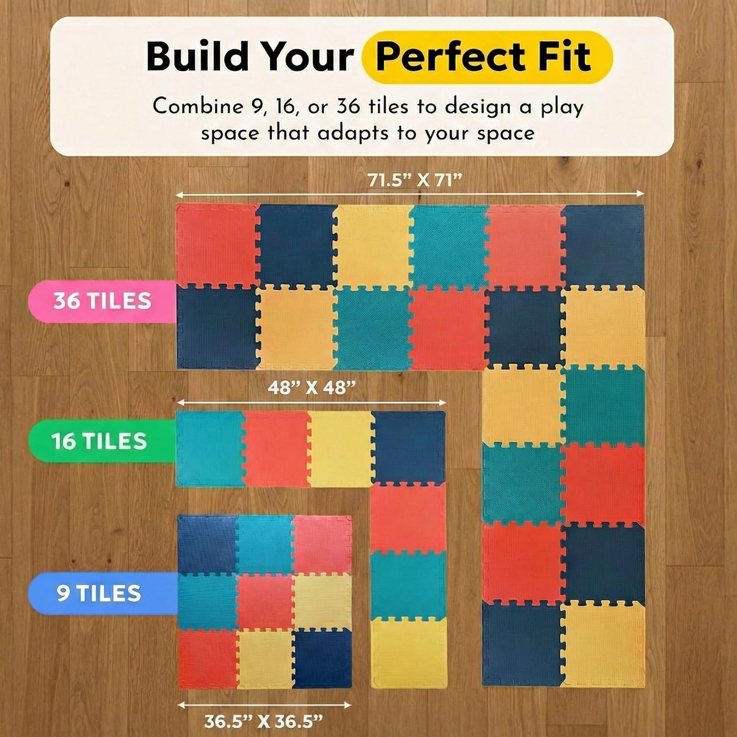 MioTetto Baby Play Mat | Interlocking Foam Tiles for Safe Crawling & Play