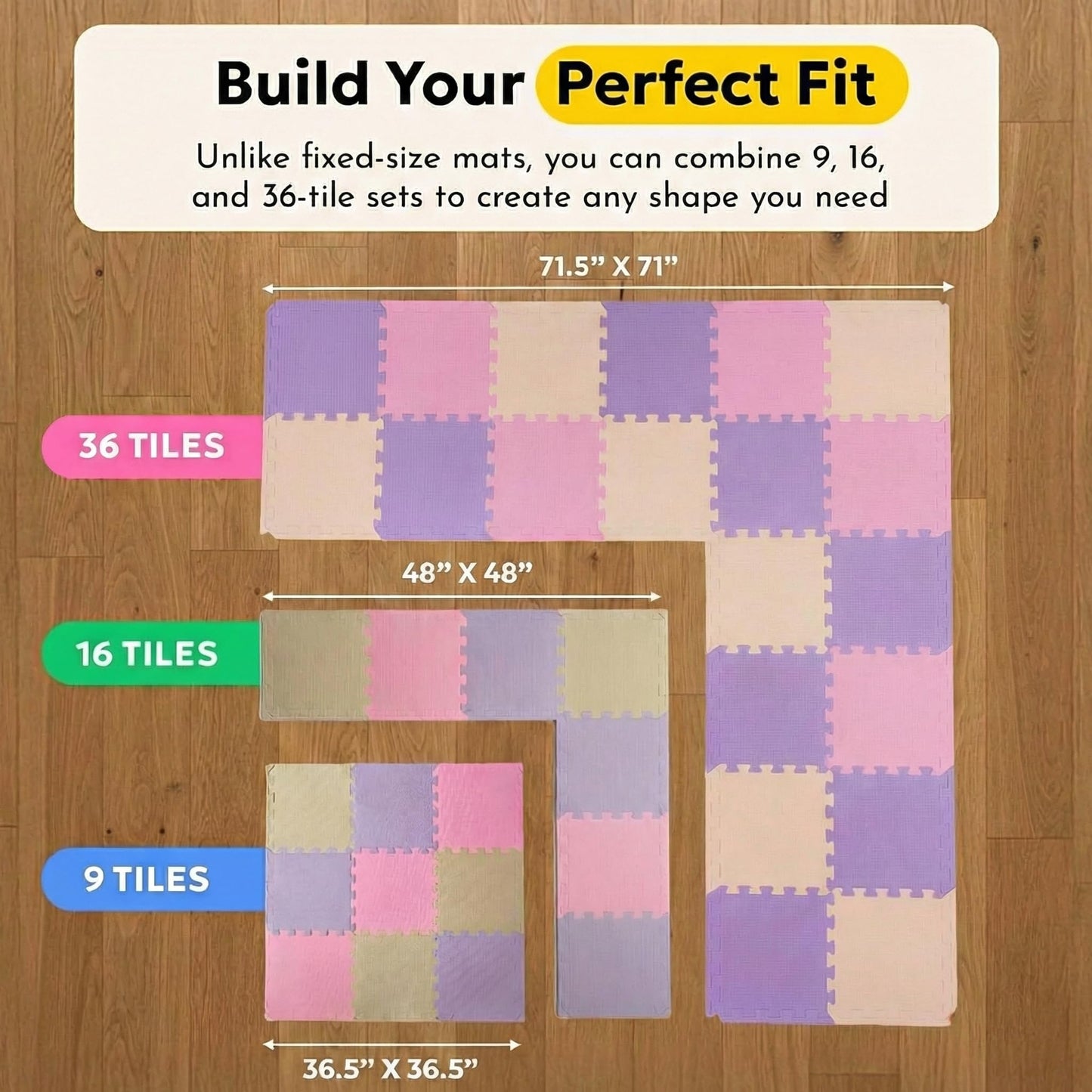 MioTetto Baby Play Mat – Safe Interlocking Foam Tiles for Crawling & Development