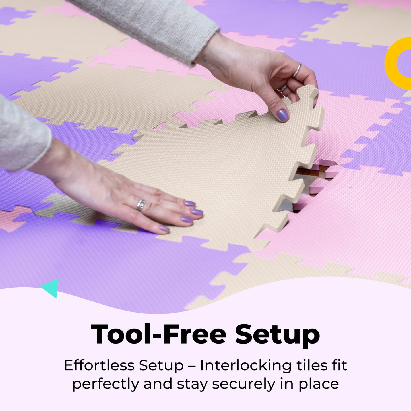 MioTetto Baby Play Mat – Interlocking Foam Tiles for Safe Crawling & Easy Setup