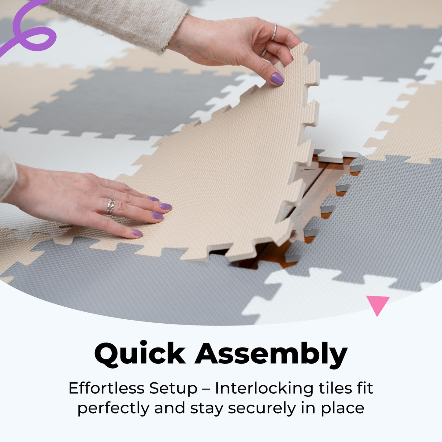MioTetto Baby Play Mat – Adjustable Interlocking Foam Tiles for Safe Crawling & Development