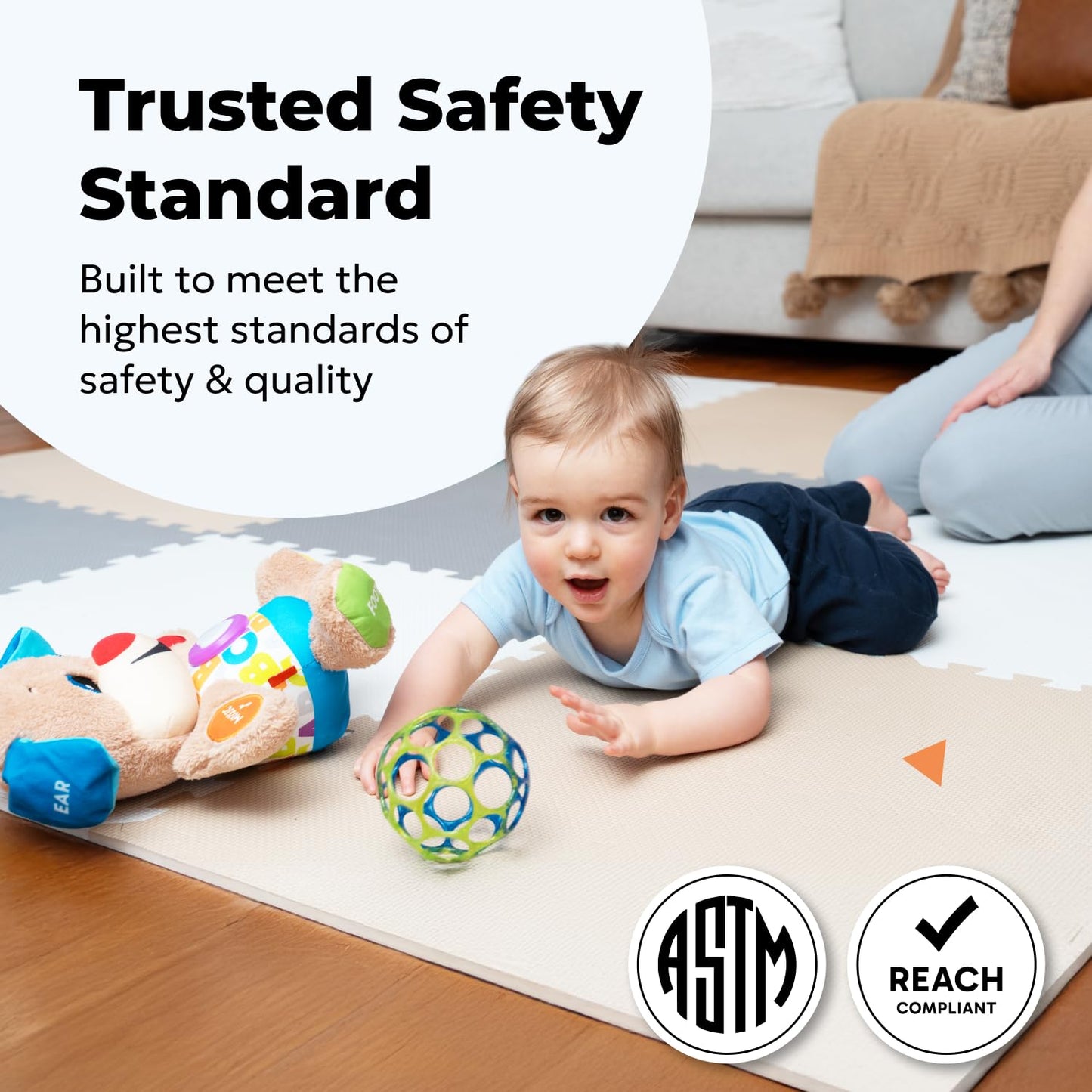 MioTetto Baby Play Mat – Adjustable Interlocking Foam Tiles for Safe Crawling & Development